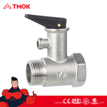 TMOK wholesale Water Media Plate con níquel Male threaded end latón válvula de seguridad con buen precio